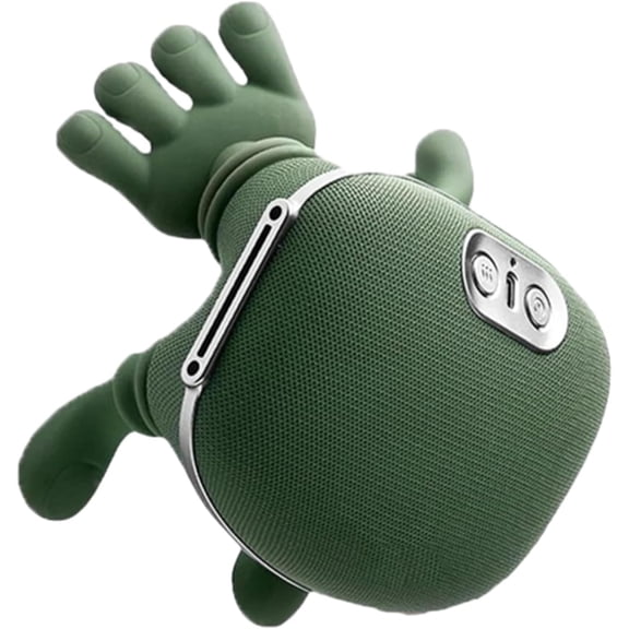 Handiva Massager, Real Hand Simulation Shiatsu Deep Tissue Electric Massager for Neck, Back & Shoulders, 3D Kneading, 3-Speed Adjustable USB Rechargeable (Light Green)