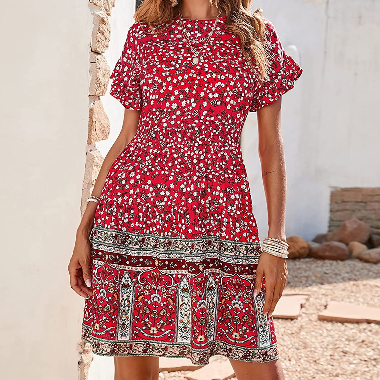 Boho handkerchief dress hotsell