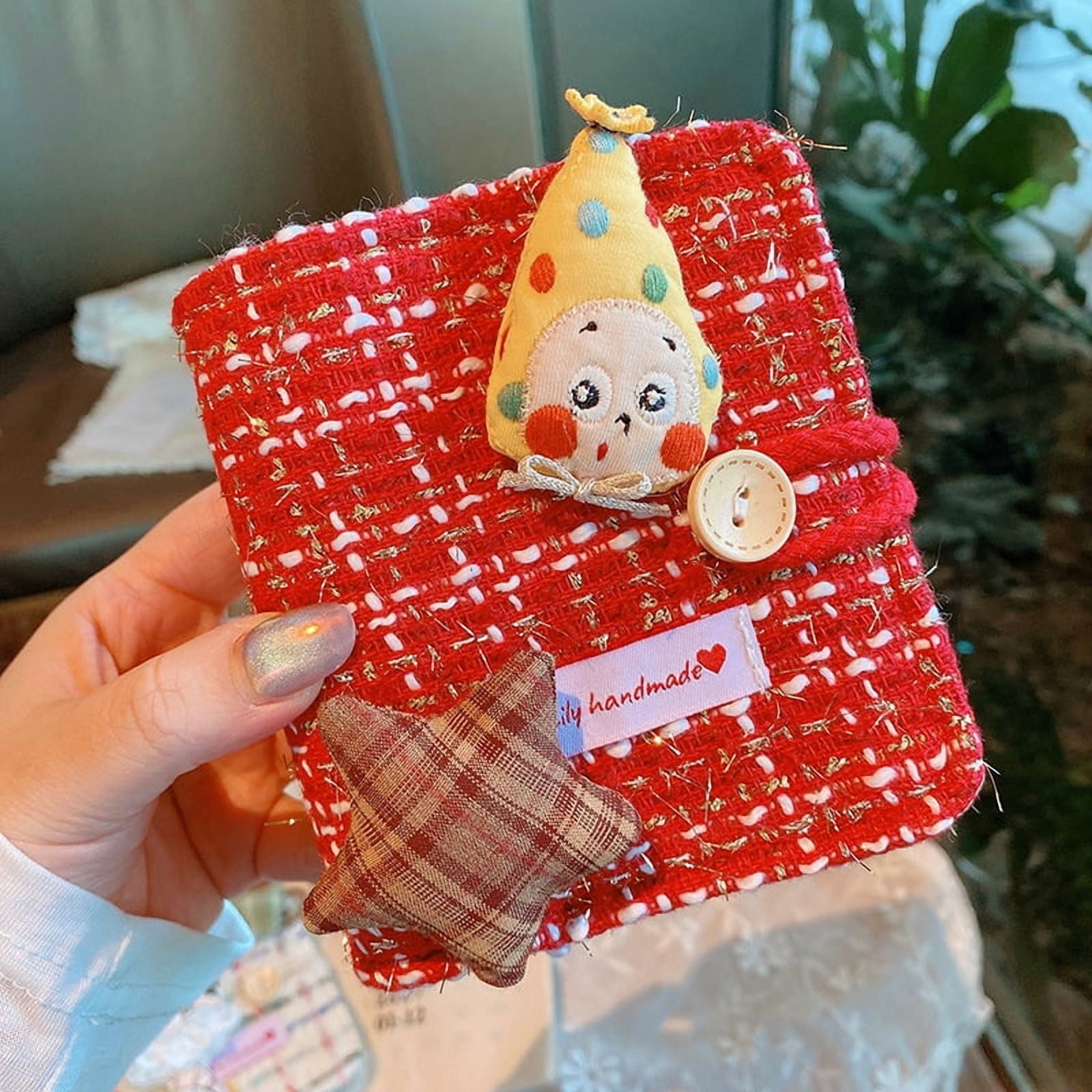 Handkerchief fabric small fragrance style notebook loose-leaf notebook ...