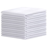 Handkerchiefs for Men,100% Soft Cotton Hankerchief Machine Wash White Pocket Square for Suit - 15 x 15 Mens Hankie
