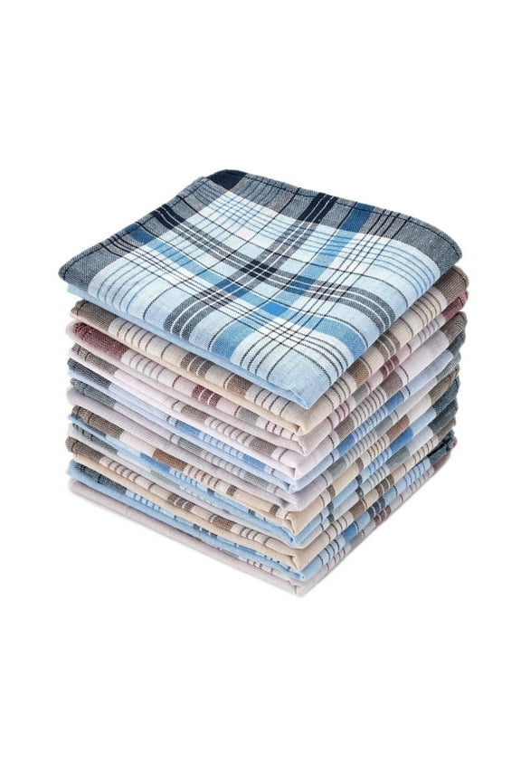 Handkerchiefs for Men,  Pocket Square, Men's Handkerchiefs 12 Piece Gift Set 4 Color Hankies Perfect Christmas Gifts