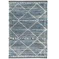 thumbnail image 1 of Handknotted Denim Textured Cotton Polyester Flatweave Kilim Rug, 1 of 6