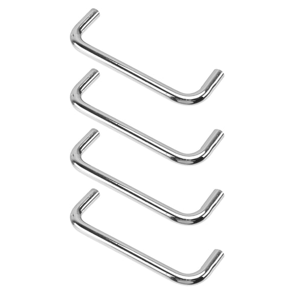 Yardwe 4-Pack Industrial Pull Handles U-Shaped Iron with Plated Finish and Smooth Hardware
