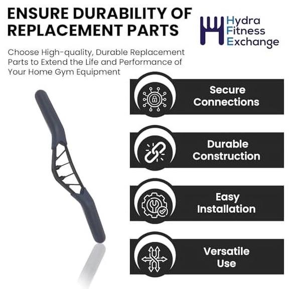 Handle Assembly 1042 Heavy-Duty Plastic Grip for Cable & Rowing Machines Compatible with Concept2 Models Durable, Easy to Install, Strength Training Accessory