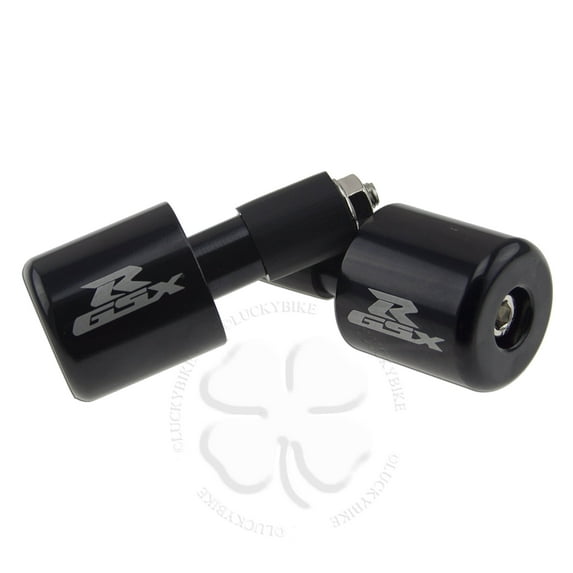 Handle Bar End CNC GSXR Engraved Black For Suzuki GSXR Slug Weight Slider Etched