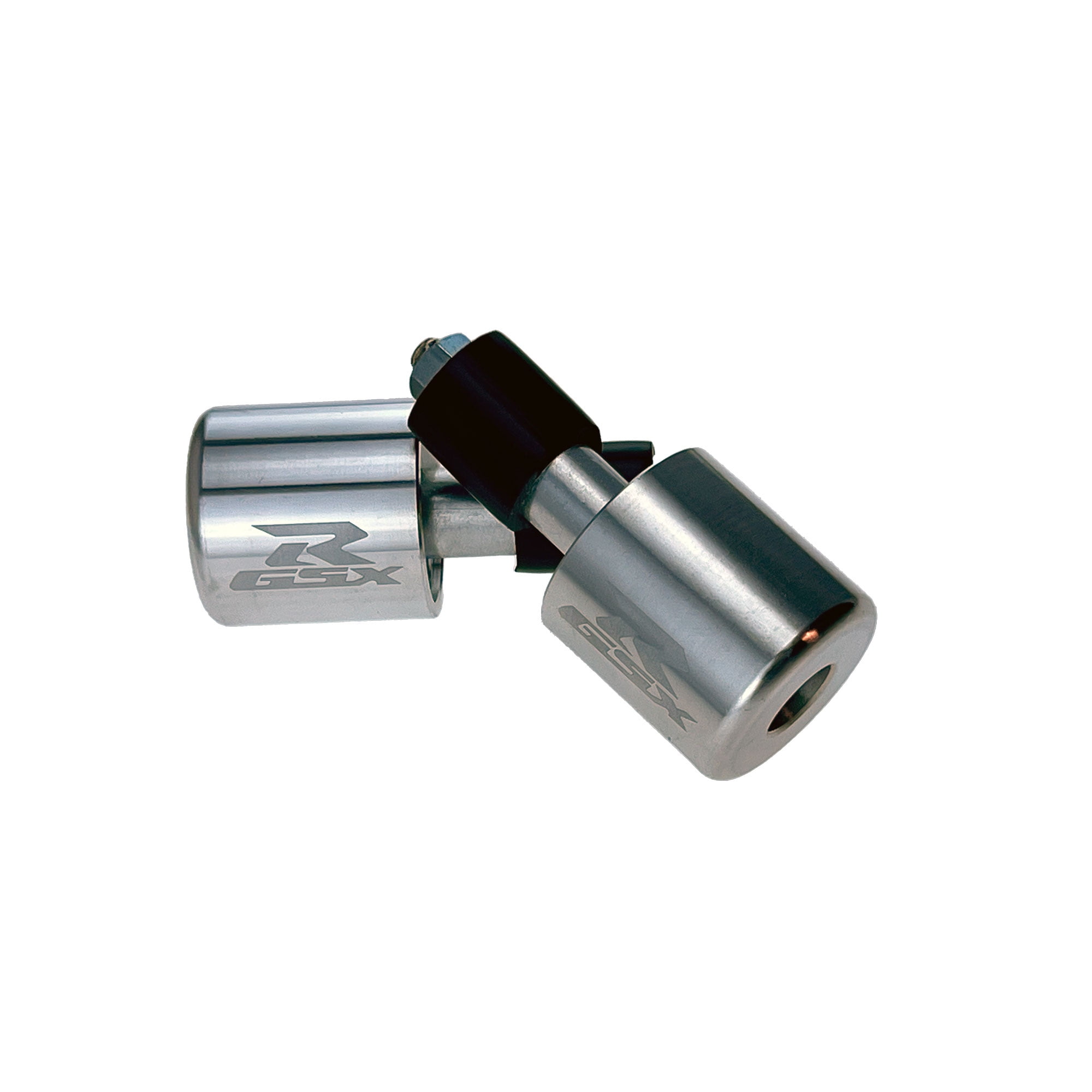 Handle Bar End CNC GSXR Engraved Silver For Suzuki Slug Weight