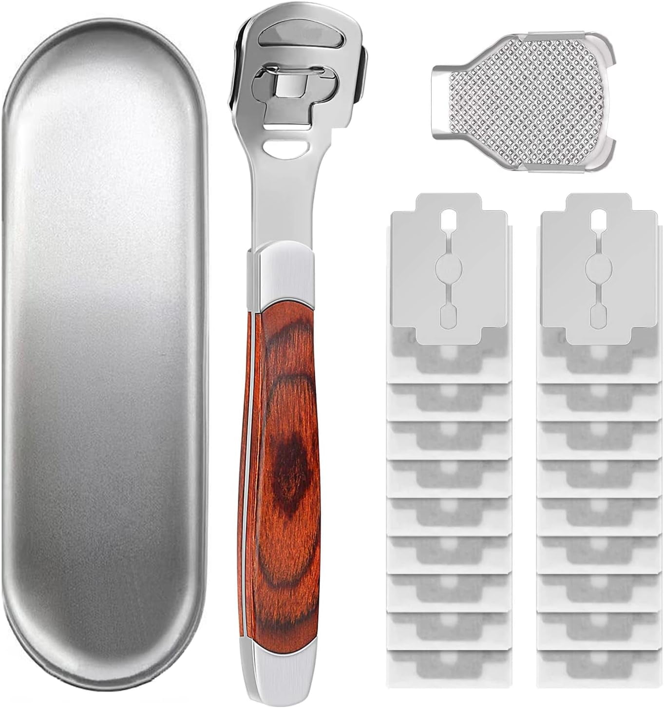 Handle Callus Shaver Foot Callus Remover with 20Pcs Replacement Blades