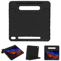 Handle Case for Samsung Galaxy Tab S7 FE 12.4 Inch (SM-T730/T736B) & Galaxy Tab S7 Plus 12.4" (SM-T970) Tablet, Kids Proof Protective Portable Durable Lightweight Stand Rugged Cover Case(Black)