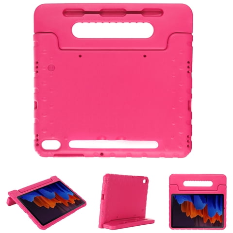 Handle Case for Samsung Galaxy Tab S7 FE 12.4 Inch (SM-T730/T736B) & Galaxy Tab S7 Plus 12.4" (SM-T970) Tablet, Kids Proof Protective Portable Durable Lightweight Stand Rugged Cover Case(Rose)