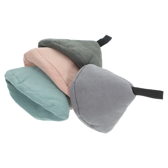 STRANDCHIC 4Pcs Assorted Cotton Triangle Pot Handle Covers Heat Proof Kitchen Potholders