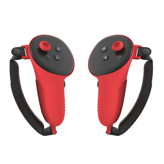 Handle Cover for Meta Quest 3, TPU Material Protective Case VR Controller Anti-Fall Accessories-Red