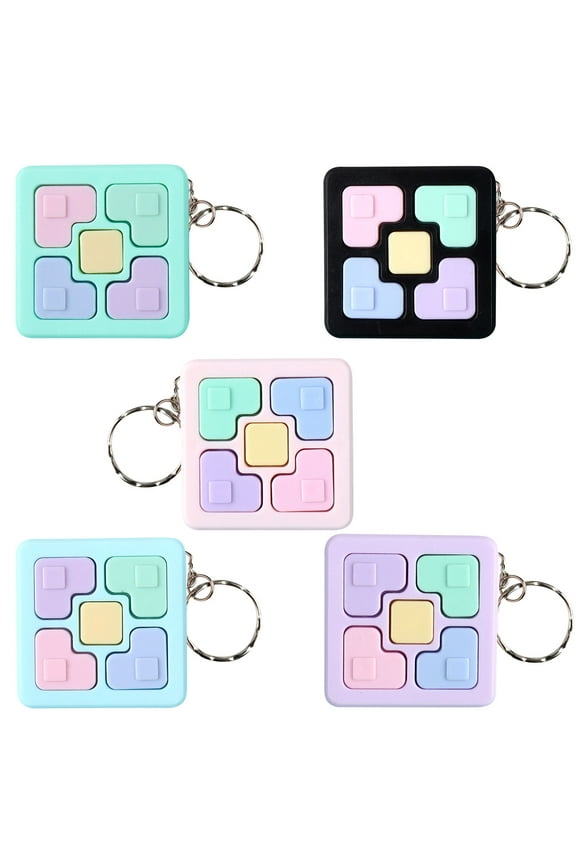Handle Game Keychain Led Electronic Memory Game For Kids Adults 5Pc Abs Plastic Portable