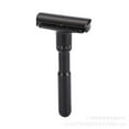 thumbnail image 1 of Handle Gift for Him Male Hair Removal Tool Face Double Edge Razor Manual Shaver Classic Men Shaving Adjustable Safety Razor (black), 1 of 7