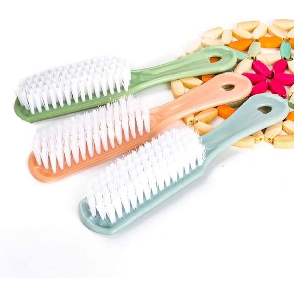 Handle Grip Nail Brush Cleaner Fingernail Scrub Brush Hand Cleaning Brushes Soft Stiff Bristles Scrubber Manicure Tools Kit for Nails and Toes,3 Pcs