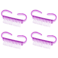 thumbnail image 1 of Handle Grip Nail Brush, Fingernail Scrub Cleaning Brushes for Toes and Nails Cleaner, Pedicure Brushes for Men and Women 4 Pack - Purple, 1 of 5