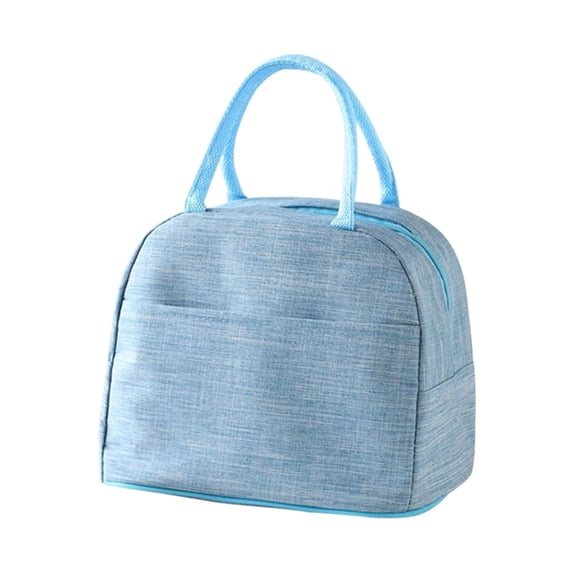 Handle Lunch Box, Water Resistant Thermal Cooler Bag, Zipper Food Carrier, Picnic Storage Bag, Lightweight Reusable Meal Storage Pouch, Compact Portable Storage Bag for Work Picnic Travel