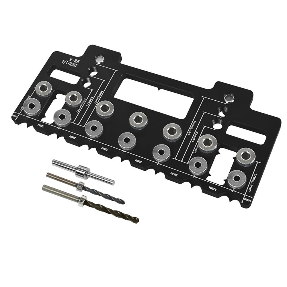 Handle Pitch Punch Hole Locator Set Shelf Pin Drilling Guide Pocket Jig