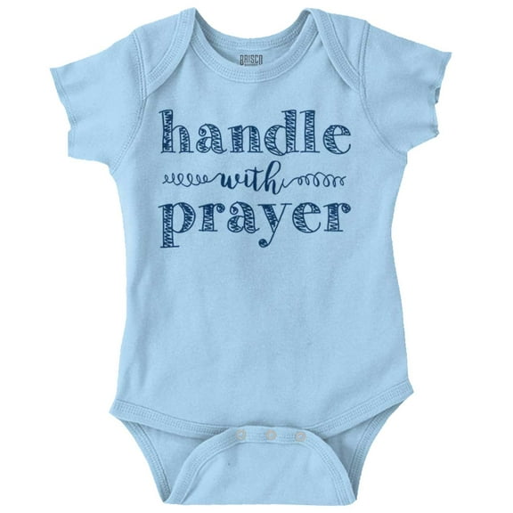 Handle Prayer Religious Christian Romper Boys or Girls Infant Baby Brisco Brands 6M