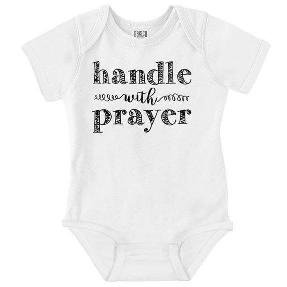 Handle Prayer Religious Christian Romper Boys or Girls Infant Baby Brisco Brands 6M