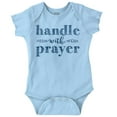 thumbnail image 1 of Handle Prayer Religious Christian Romper Boys or Girls Infant Baby Brisco Brands NB, 1 of 6