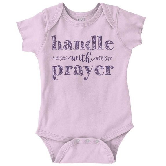 Handle Prayer Religious Christian Romper Boys or Girls Infant Baby Brisco Brands NB