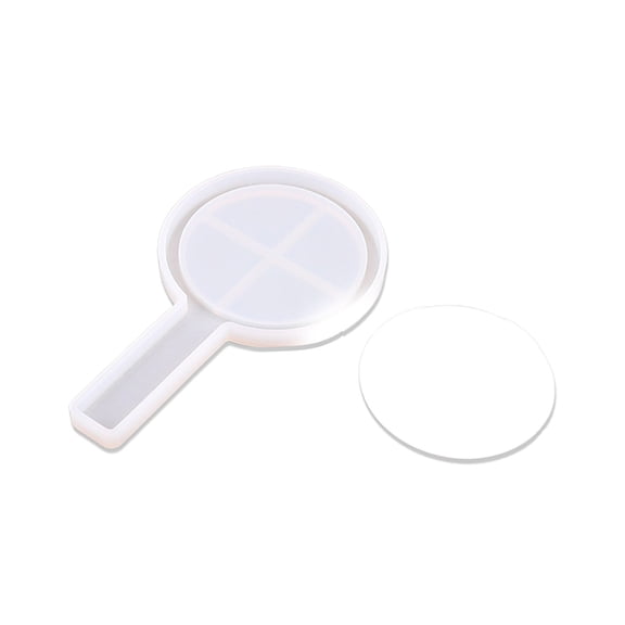 Handle Resin Molds Kit Heart/Square/Round Epoxy Resin Casting Mold for Crafts Silicone Makeup Molds