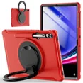 thumbnail image 1 of Handle Stand Tablet Case for Samsung Galaxy Tab A9 Plus 11 Inch 2023 SM-X210 X216 X218 Shockproof Cover for Tab A9 8.7 2023 X110 (Red,S8 11 2022 X700), 1 of 7