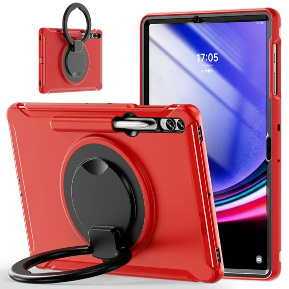 Handle Stand Tablet Case for Samsung Galaxy Tab A9 Plus 11 Inch 2023 SM-X210 X216 X218 Shockproof Cover for Tab A9 8.7 2023 X110 (Red,S9 FE 2023 X510)