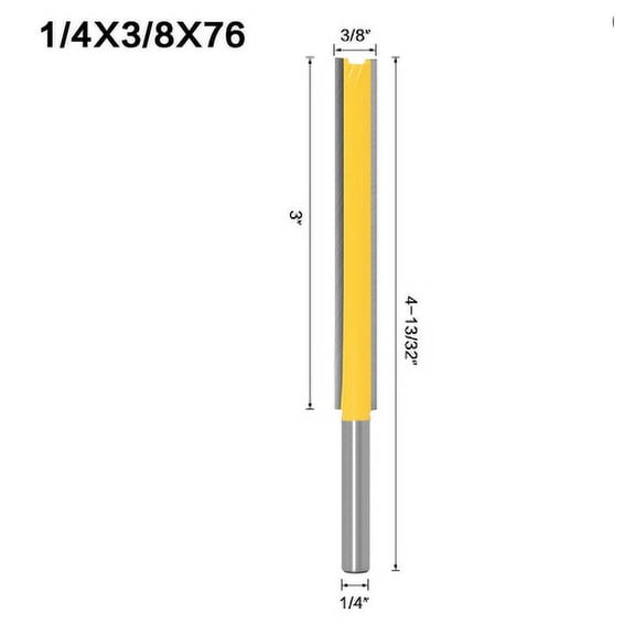 Handle Straight Groove/large Groove Hard Alloy Pointed TCT Engraved Milling Cutter Head 1/4 * 3/8 * 50 1/4 * 3/8 * 76, Used for Wood Cutting