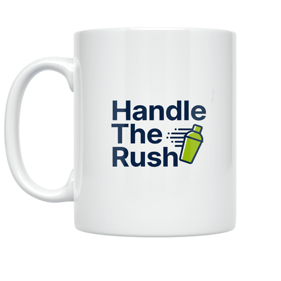 Handle The Rush Bartender Pocket Print - Bartender Enthusiast - 11 oz Ceramic Coffee Mug