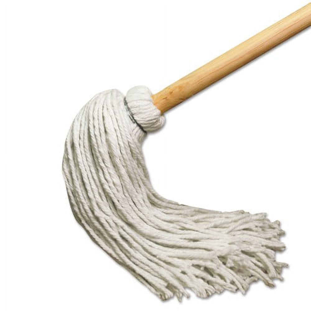Handle/Deck Mops, #12 White Rayon Head, 48 Handle/Deck Mops, #12 White Rayon Head, 48
