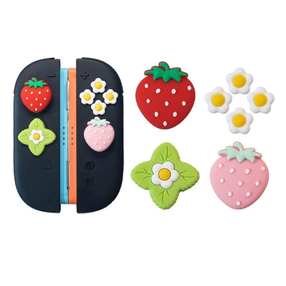 Handle joystick Cute Button Caps Silicone Thumb Grips Set