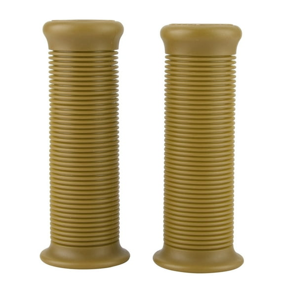 Handlebar Grip, 1Pair Bike Handlebar Grips, 1inch 25mm Universal Motorcycle Vintage TPU Handle Handlebar Grip Non-Slip TPU Grips for Motorcycle Bike(Sauce Yellow)