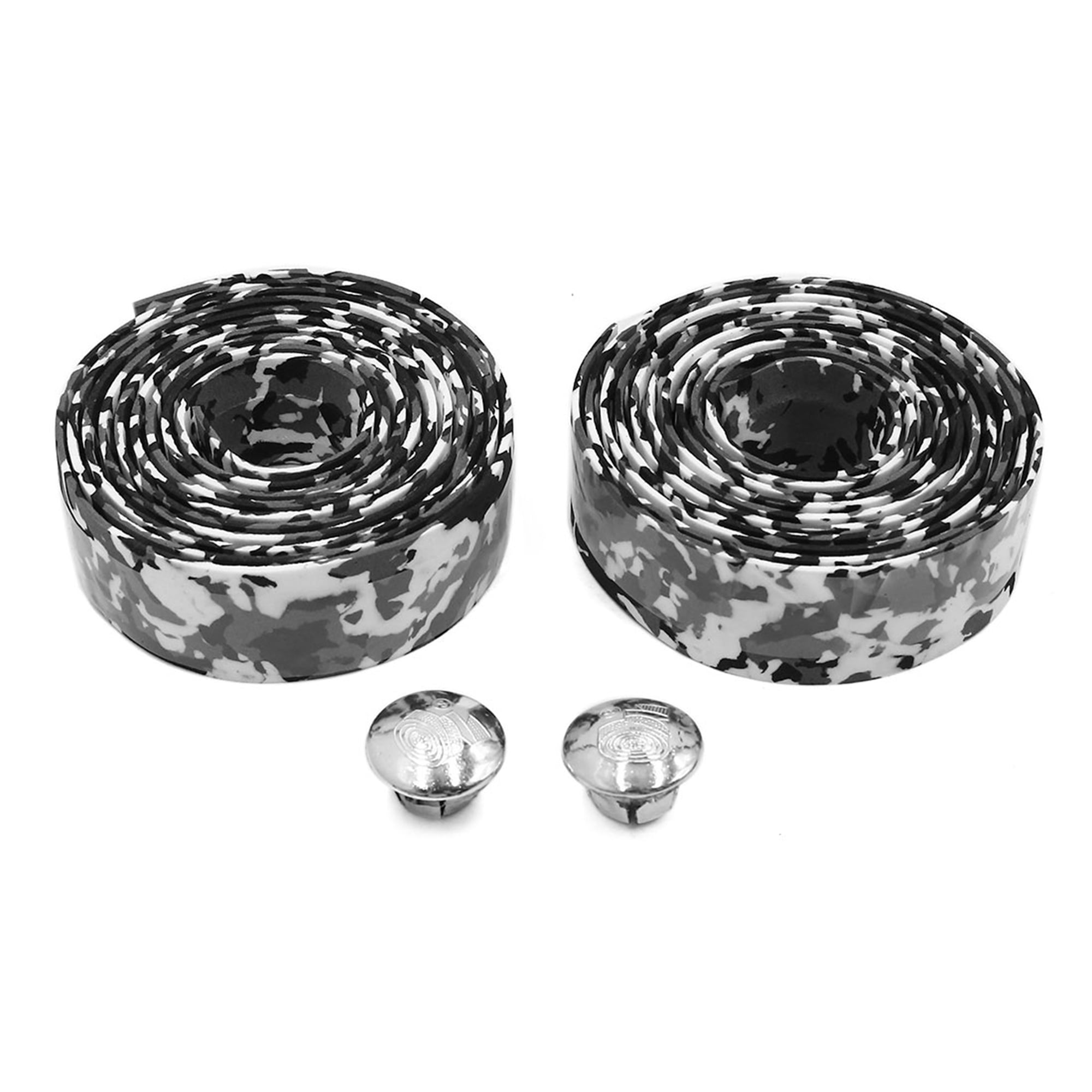 Handlebar Grip Tape Wrap Decor 2pcs White Black Foam Camouflage Design