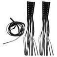 thumbnail image 1 of Handlebar Grips Motorcycle Fringe Covers Cover Leather Lever Grip Handle Bike Tassel Black Brake Bar Fringed Clutch, 1 of 9