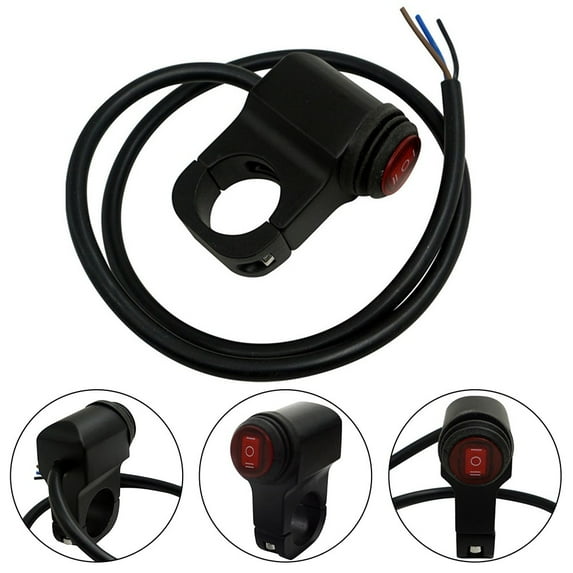 Handlebar Lamp Switch 12V On/Off Switch ABS Material Auxiliary Lamp Switch