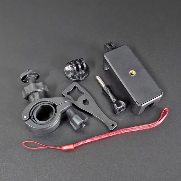 Handlebar Mount Kit with Phone Clamp, 360 Rotating Bar Clamp Holder Compatible with GoPro Hero Series, DJI Osmo Action, Pocket 3, Insta360 X5 X4 X3, for Bicycle Motorcycle Handlebar