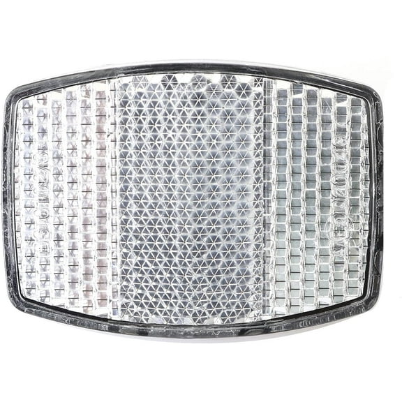 Handlebar Mount Safe Bicycle Reflector Reflective Front Rear Warning Light Bike Accessories,White 55x40mm