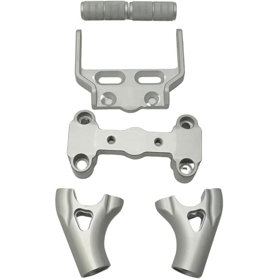 Handlebar Risers with with Mobile Mount (Silver) Fit for Royal Enfield Guerrilla 450