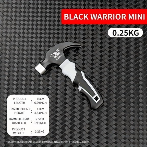 Handled Claw Hammer, Mini Hammer with Anti-slip Handle, Multifunctional Short-handled Nail Puller, Durable Forged Steel Structure And Anti-slip Grip, Which Is Very Suitable for Home Decoration