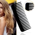 thumbnail image 1 of Handleless Wide Tooth Hair Comb 2 Pack, No Handle Plastic Detangling Shampoo Comb for Curly Thick Long Hair, Wet Dry Hair Styling Comb for Women Girls, 1 of 5