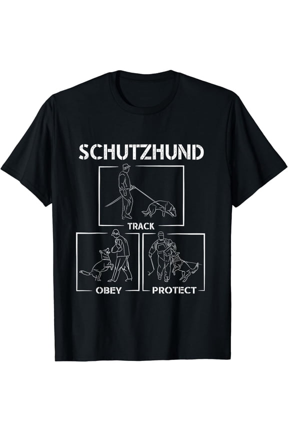 Handler Training T-Shirt Schutzhund Track Obey Protect Dog T-Shirt