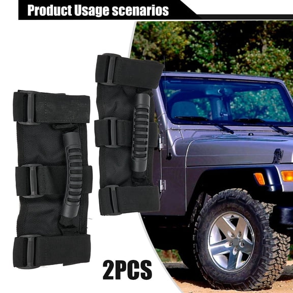 Handles Car Handles Black ABS Car Accessories Car Handles For Jeep Wrangler YJ TJ JK JL Roll Bar Grab Handles Brand New