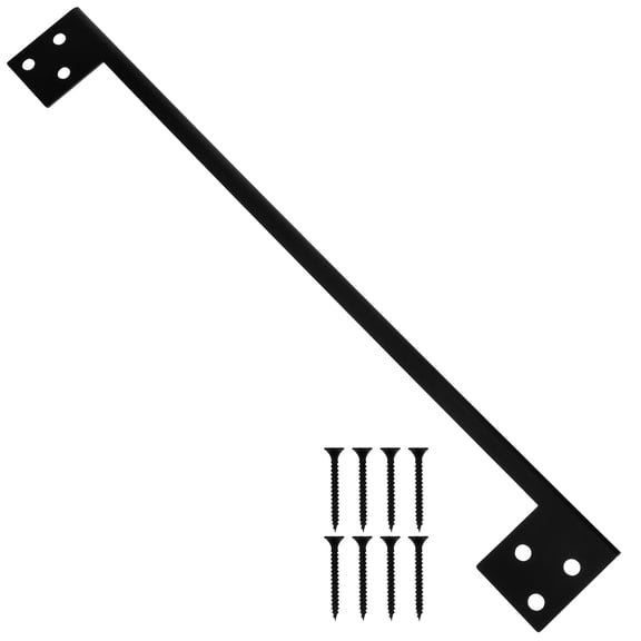 BESTYASH  Black Stainless Steel Outswing Door Latch Guard for Security