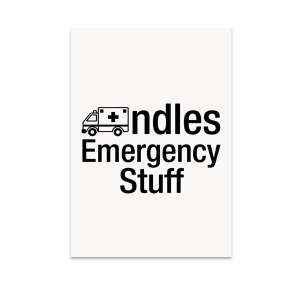 Handles Emergency Stuff - EMT Humor Decor - 13x19 Poster Print
