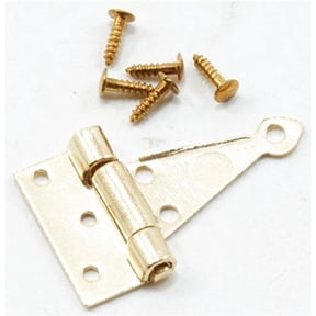 Handley House CLA05560 T-Hinges with Nails for Dollhouse Miniature - Brass - Pack of 4