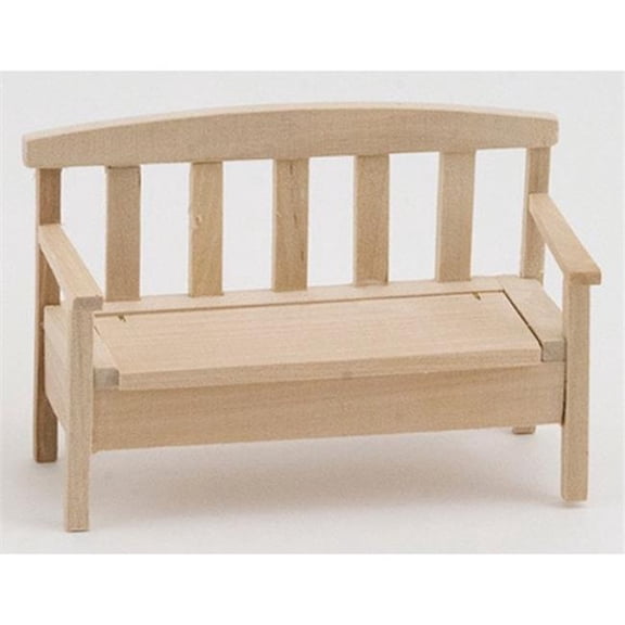 Handley House CLA08604 Garden Bench for Dollhouse Miniature - Unfinished