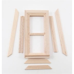 Handley House CLA85032 0.5 in. Scale Traditional Non-Working Window for Dollhouse Miniature