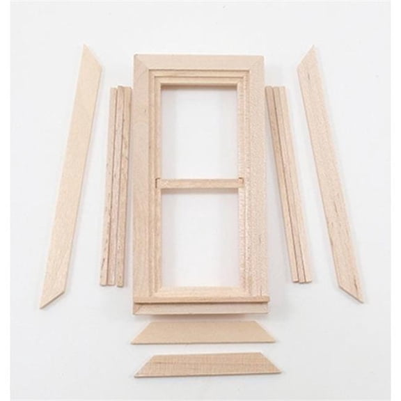 Handley House CLA85032 0.5 in. Scale Traditional Non-Working Window for Dollhouse Miniature
