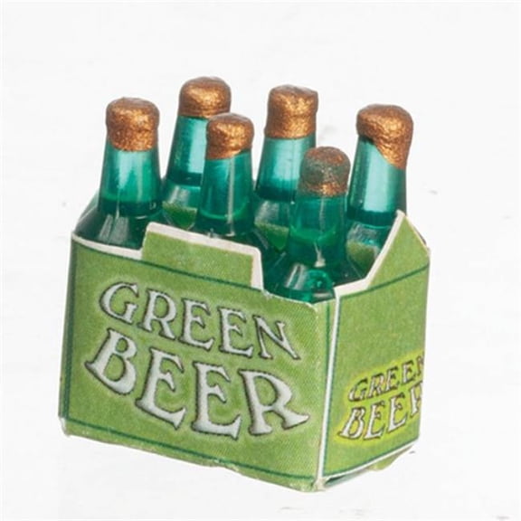 Handley House FR40028 Green Bottle Beer for Dollhouse Miniature - Pack of 6